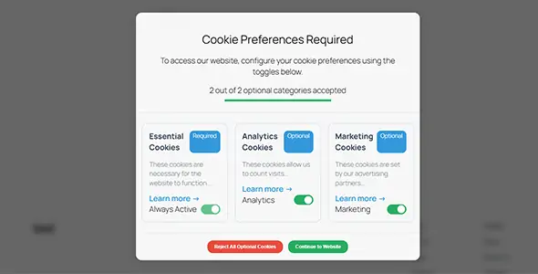 GDPR Legal Compliance. Cookie Consent & GTM Blocker