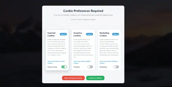 Professional Cookie Consent Solution