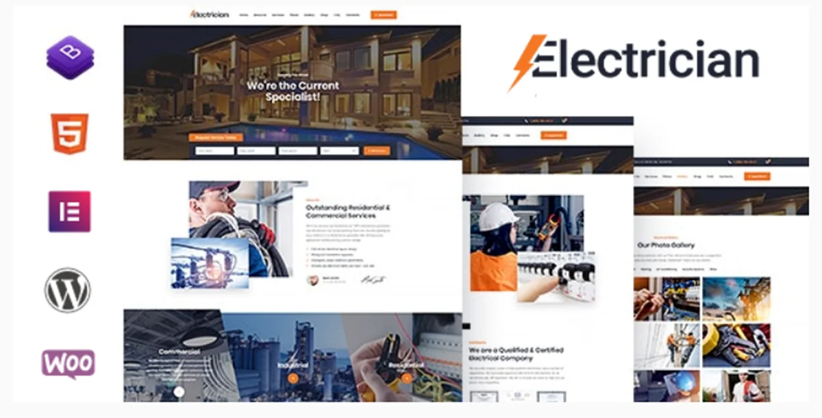 Electrician v5.6 - Electricity Services WordPress Theme