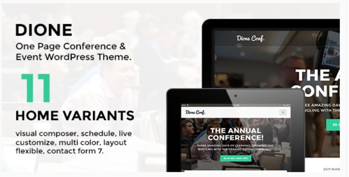 Dione v1.3.0 - Conference & Event WordPress Theme