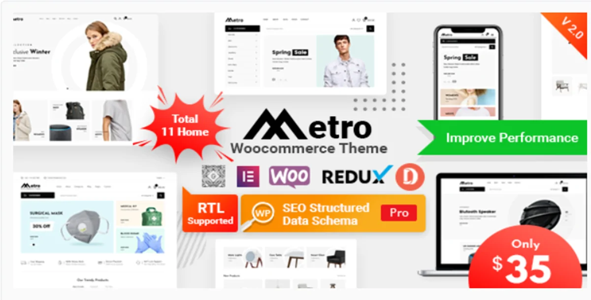Metro v2.12 - Minimal WooCommerce WordPress Theme