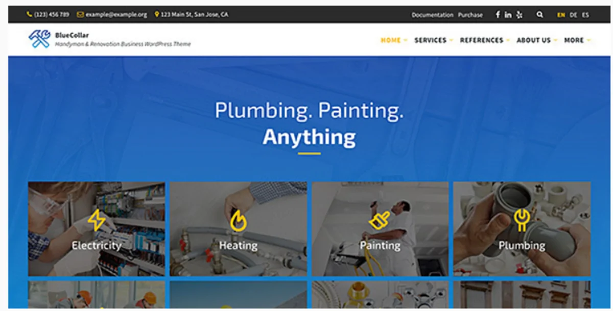 BlueCollar v2.7.15 - Handyman & Renovation Business WordPress Theme