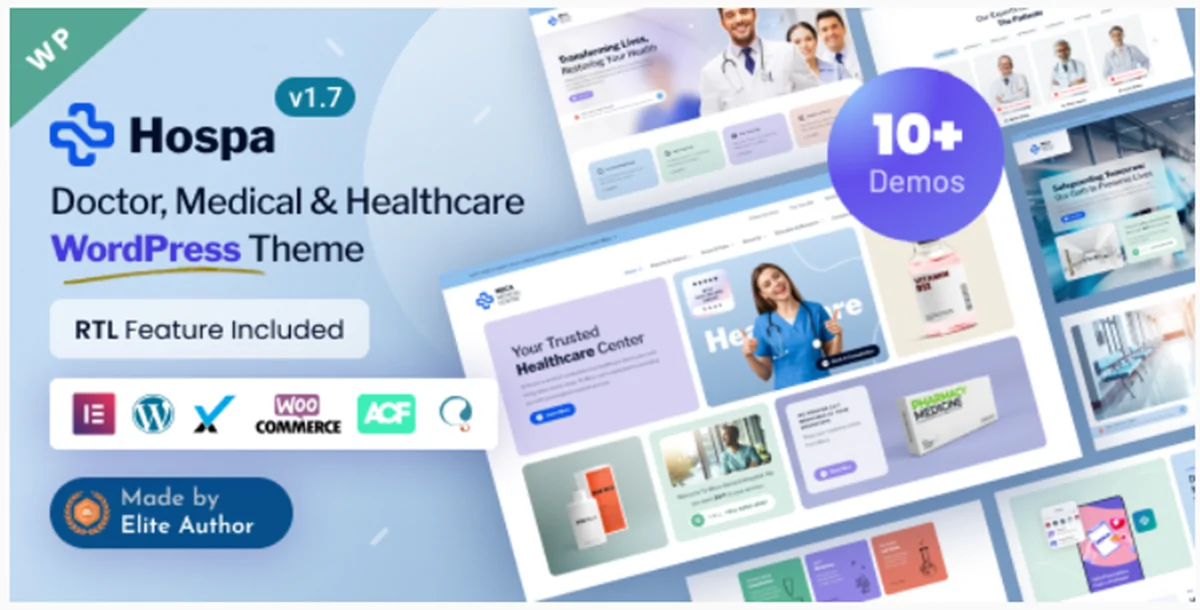 Hospa v1.7 - Doctors, Medical Clinic & Hospital WordPress Theme