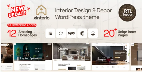 Xinterio v5.2 - Interior Design WordPress Theme + RTL