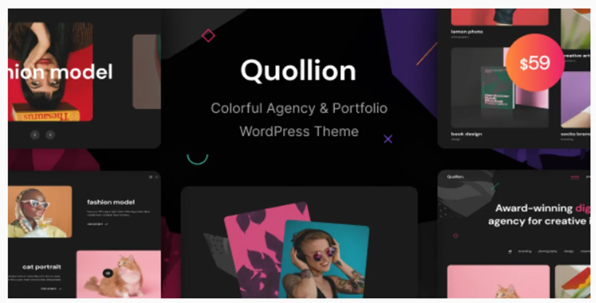 Quollion - Colorful Agency & Portfolio WordPress Theme
