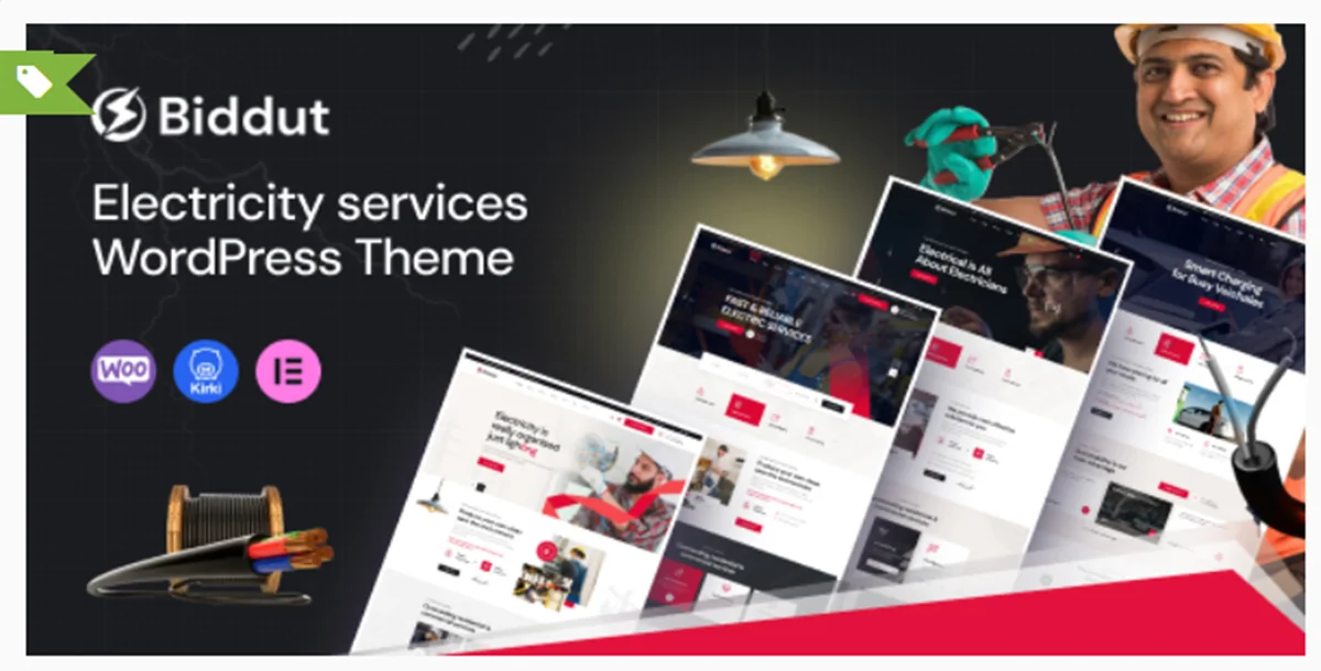 Biddut - Electricity Services WordPress Theme