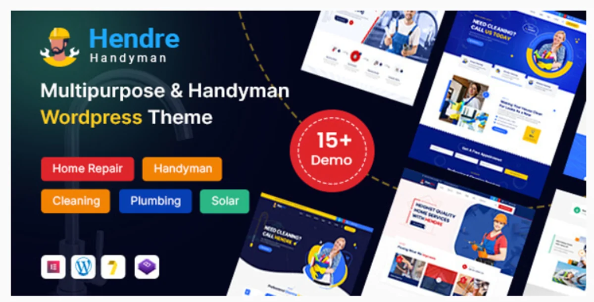 Hendre - Repaire, Plumbing & Handyman Services WordPress Theme