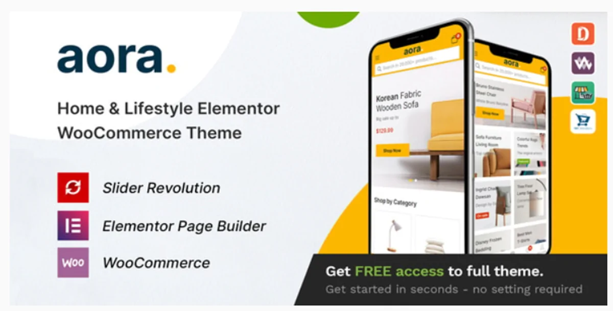 Aora v1.3.10 - Home & Lifestyle Elementor WooCommerce Theme