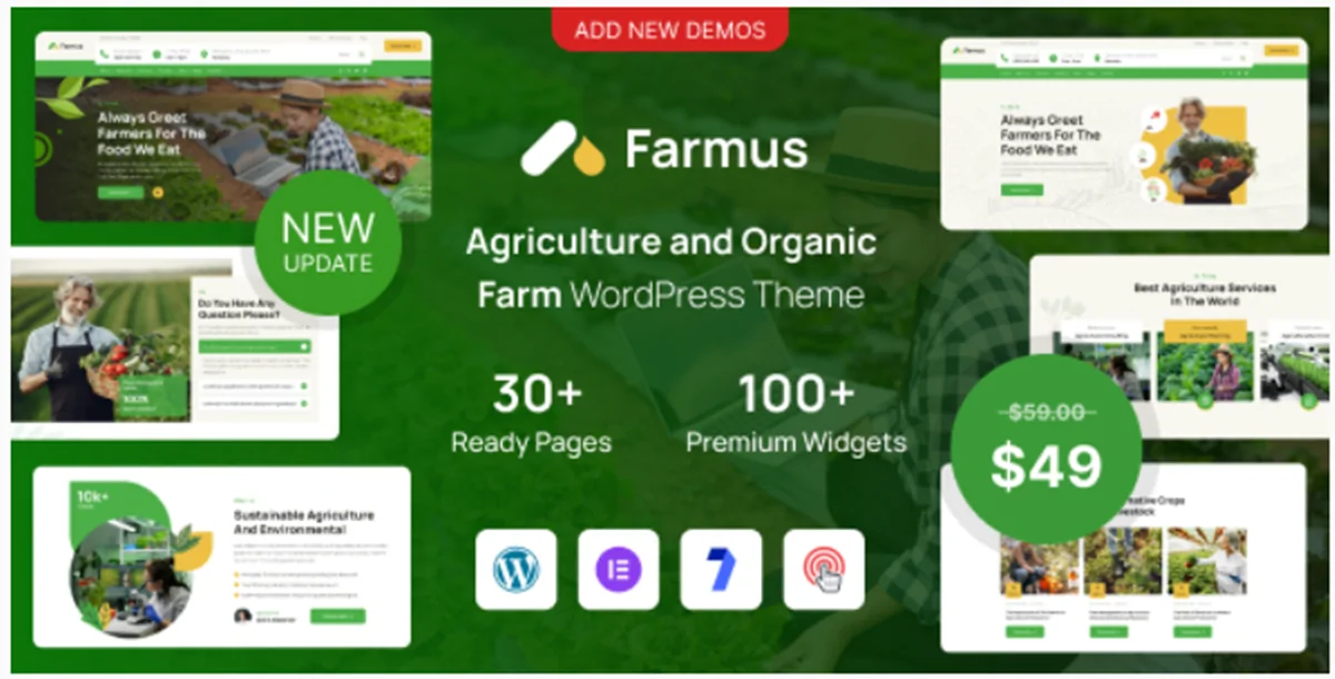 Farmus v1.0.1 - Agriculture and Organic Farm WordPress Theme