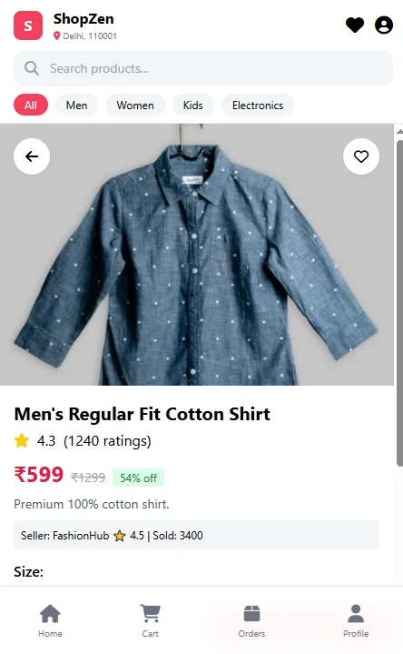 ShopZen – Complete E‑commerce PWA (Flask + SQLite)