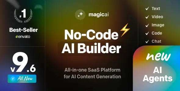 MagicAI - OpenAI Content, Text, Image, Video, Chat, Voice, and Code Generator as SaaS