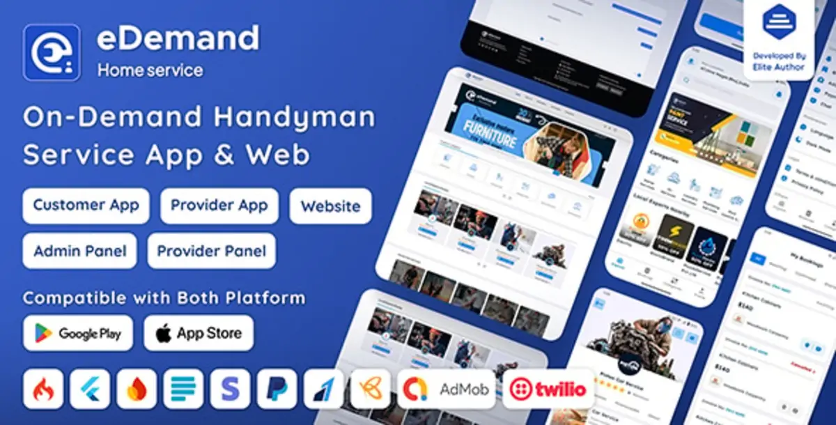 eDemand v3.1.0 - Multi Vendor On Demand Handy Services