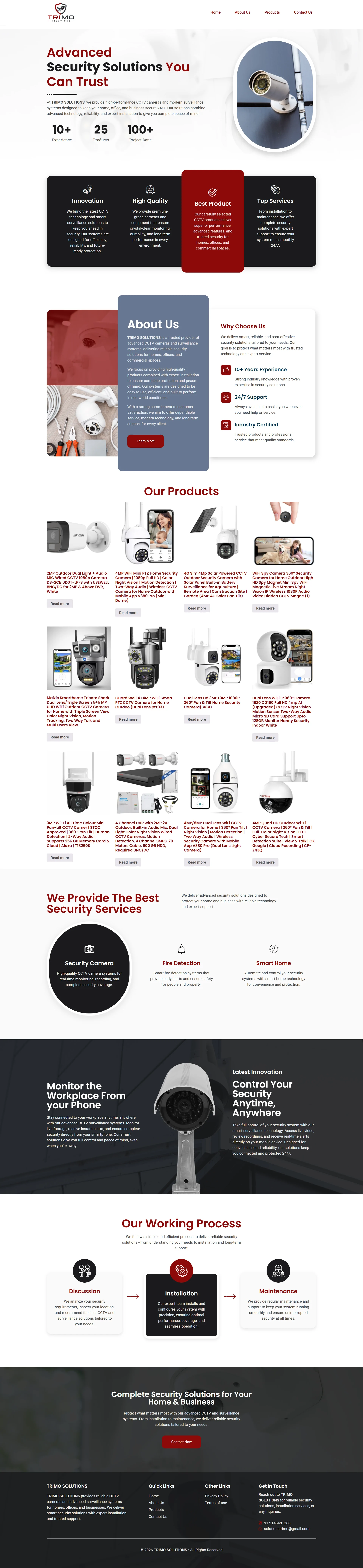 Security & CCTV Company WordPress Website Template | Elementor | Surveillance Business Website