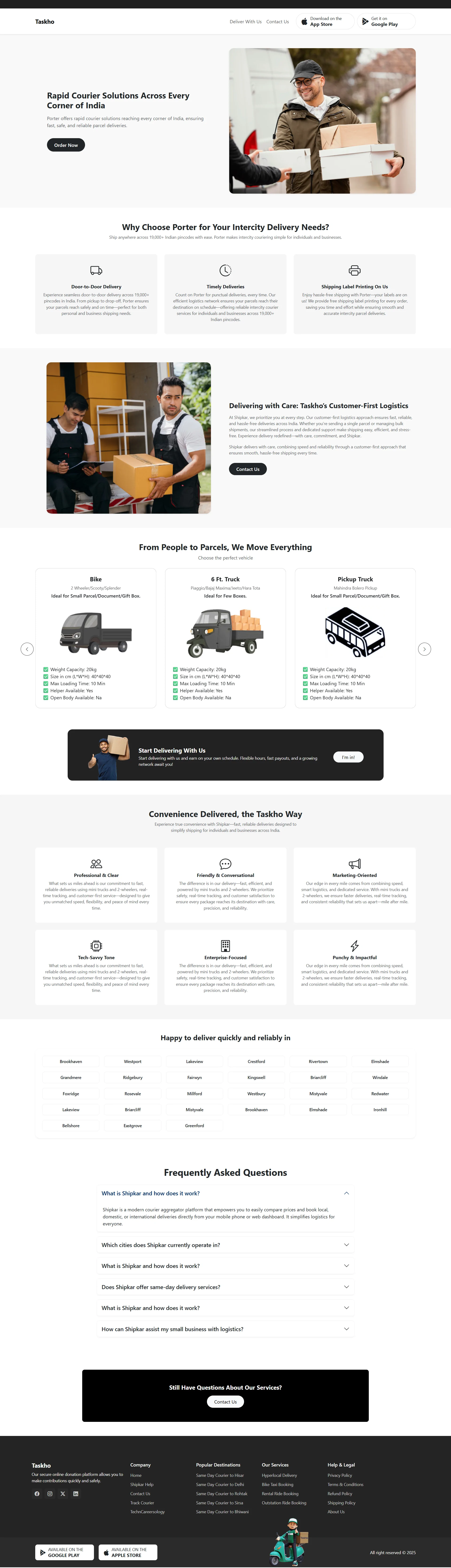 Courier Service HTML Website Template | Fast, Responsive & Professional Design
