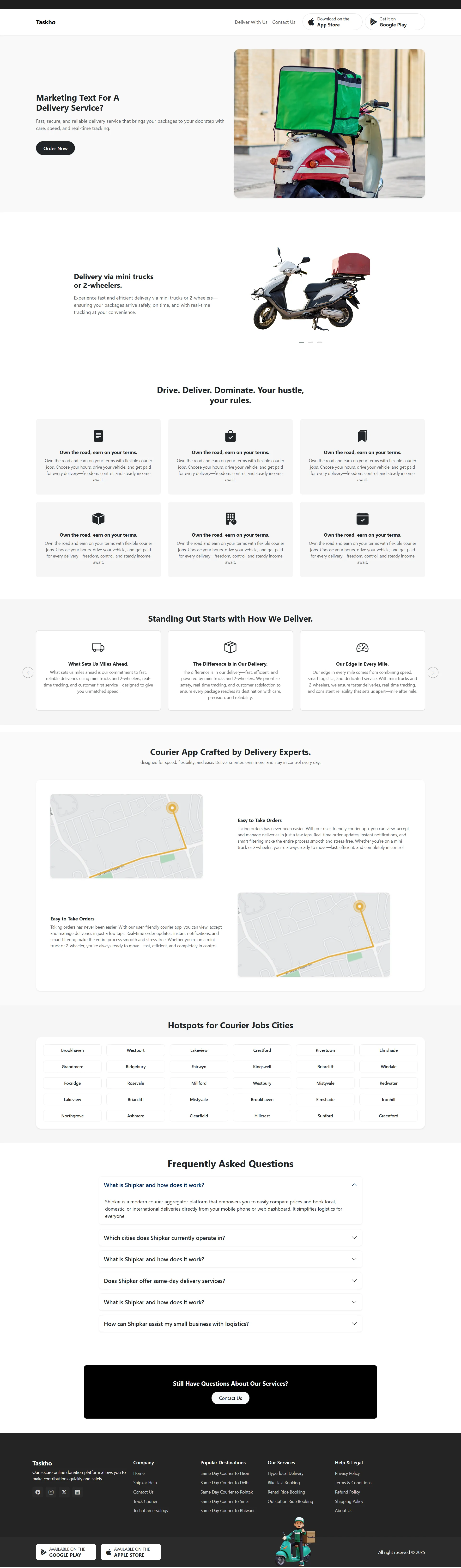 Courier Service HTML Website Template | Fast, Responsive & Professional Design