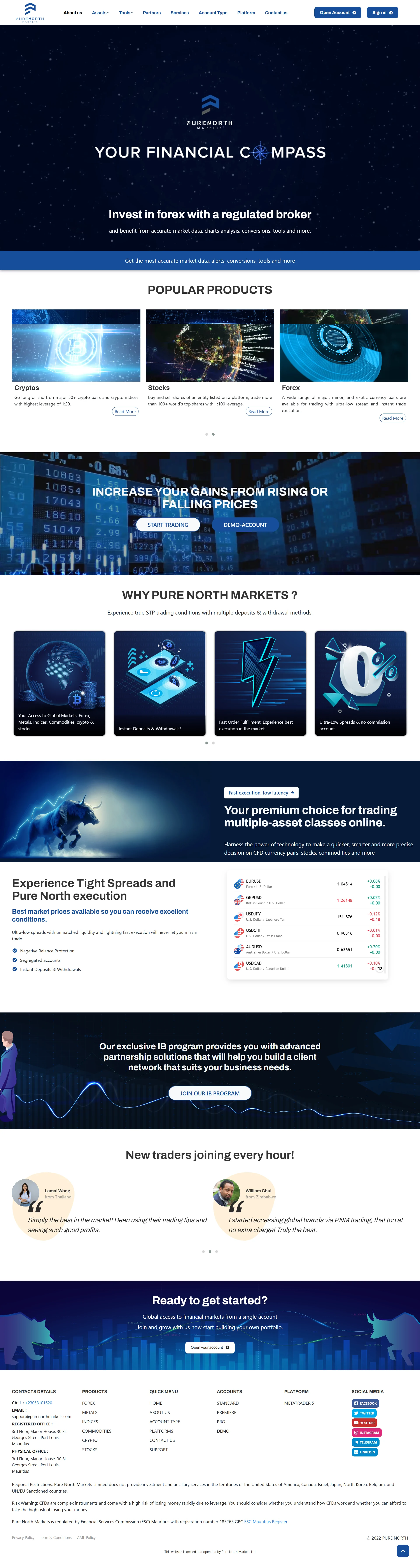 Static Trading Website using html, CSS