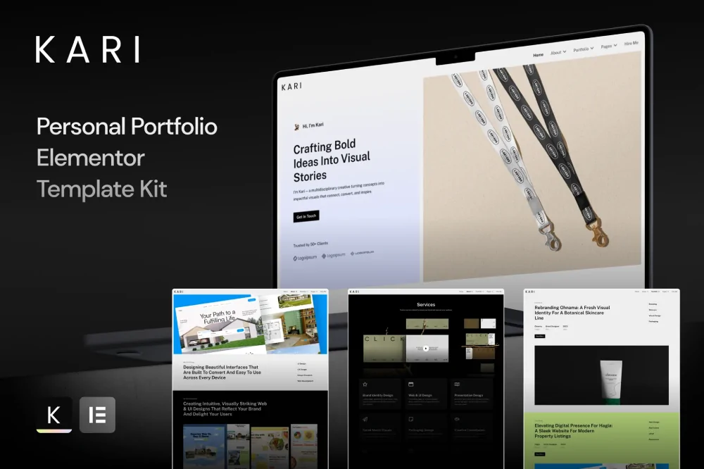 Kari – Personal Portfolio Elementor Template Kit